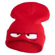 Inside Emotions Anger Embroidered 12" Long Knitted Beanie - Red OSFM