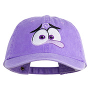 Inside Emotions Fear Embroidered Pigment Dyed Wash Caps - Purple OSFM