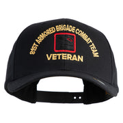 U.S. Army 81st Armored Brigade Combat Team Embroidered Retro Cotton Blend Snapback Cap - Black OSFM
