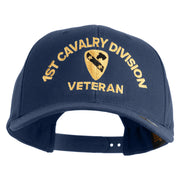 U.S. Army 1st Cavalry Division Embroidered Retro Cotton Blend Snapback Cap - Navy OSFM