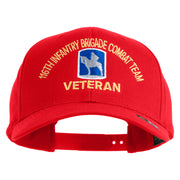 U.S. Army 116th Infantry Brigade Combat Team Embroidered Retro Cotton Blend Snapback Cap - Red OSFM