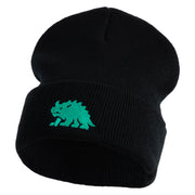 Hodag Silhouette Logo Embroidered Big Size Acrylic Long Beanies - Black XL-3XL