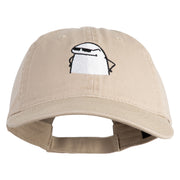 The Smug Guy Embroidered Low Profile Dyed Cotton Twill Cap - Khaki OSFM