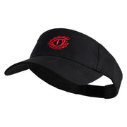 Dragon’s Eye Icon Embroidered Cotton Twill Sun Visor - Black OSFM