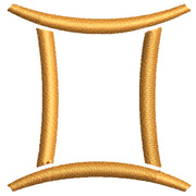 Gemini Astrology digitized embroidery design