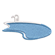 Artistic Swimming Pool Logo digitized embroidery design