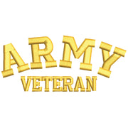 Licensed Army Veteran Letters Symbol digitized embroidery design