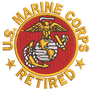 US Marine Corps Retired Emblem Symbol digitized embroidery design