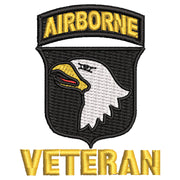 Licensed 101st Airborne Veteran Logo digitized embroidery design