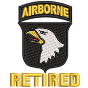 Licensed 101st Airborne Retired Logo digitized embroidery design