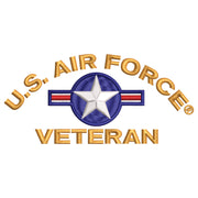 U.S. Airforce Veteran with Roundel Symbol digitized embroidery design