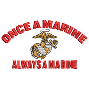 Once A Marine Always a Marine digitized embroidery design