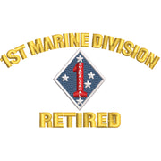 1st Marine Division Retired Symbol digitized embroidery design
