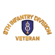 U.S. Army 8th Infantry Division Symbol digitized embroidery design