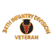 U.S. Army 34th Infantry Division Logo digitized embroidery design