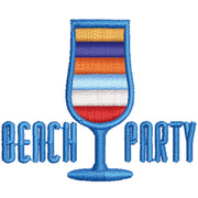 Beach Party digitized embroidery design