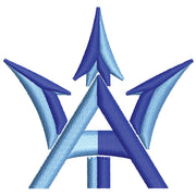 King Atlantis Logo digitized embroidery design