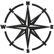 The Cardinal Direction digitized embroidery design