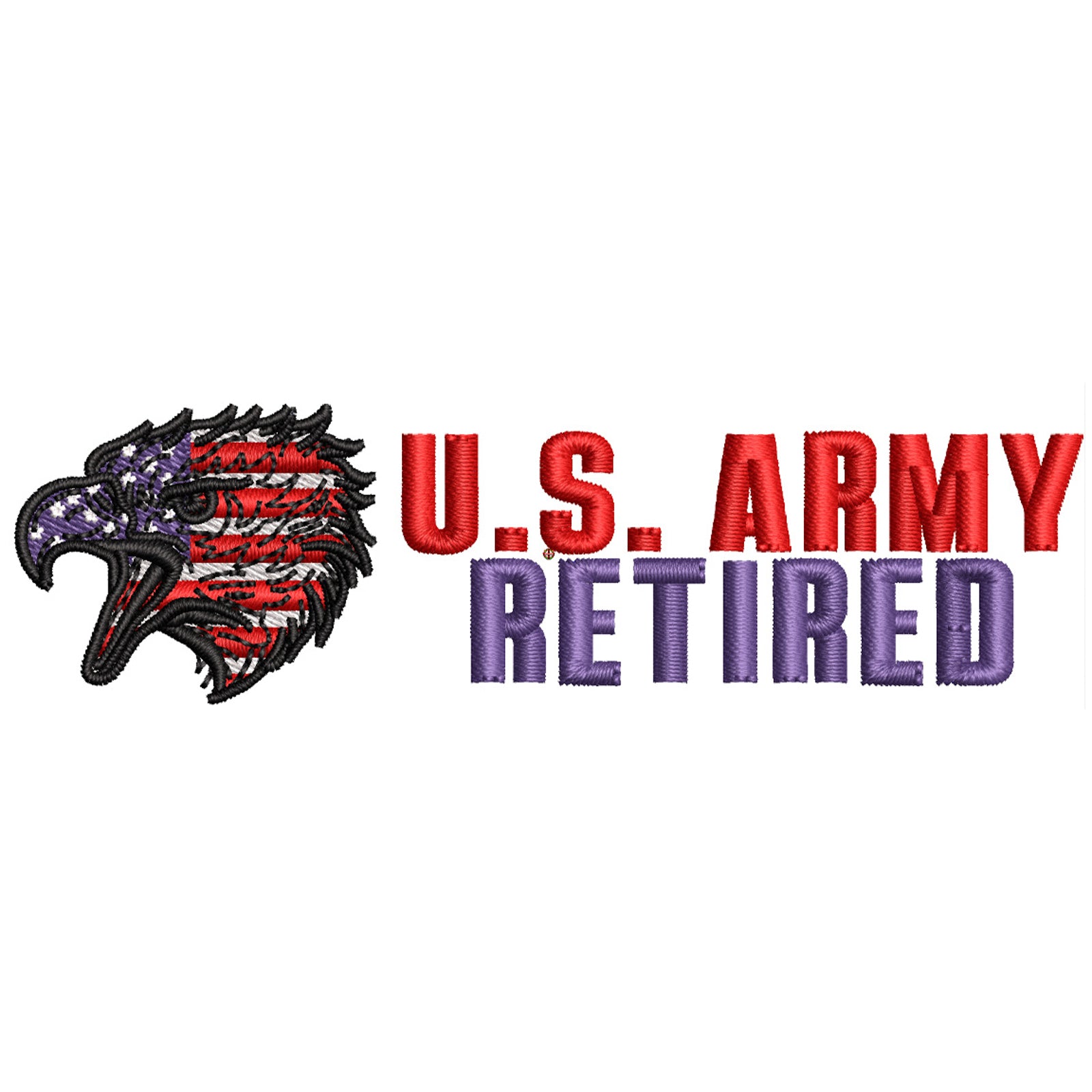 Army Retired Veterans / Retired Digitized Embroidery Design e4Hats