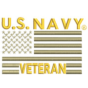 Licensed US Navy Veteran Flag Symbol digitized embroidery design