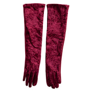 Women's Velvet Texting Long Gloves