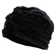 Women's Velvet Turban - Black OSFM