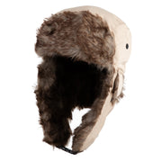Faux Fur Lining Trooper Hat - Khaki OSFM