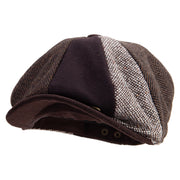 Men's 8 Panel Patch Work Newsboy Cap - Brown L