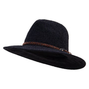 Women's Cheetah Print Trim Band Hat - Black OSFM