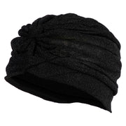 Women's Metallic Glitter Turban - Black OSFM