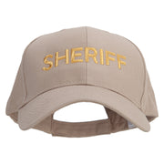 Sheriff Embroidered New Big Size High Profile Twill Cap - Khaki XL-3XL