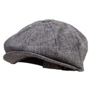 8 Panel Newsboy With Adjustable Button - Black OSFM