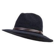 Women's Chenille Wired Edged Brim Hat - Black OSFM