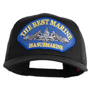 The Best Marine ISA Submarine Blue Patched Solid Cotton Twill Mesh Prostyle Cap - Black OSFM