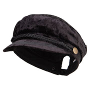 Women's Crushed Velvet Sailor Hat - Black OSFM
