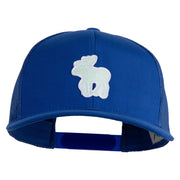 American Moose Patched Premium High Profile Mesh Trucker Cap - Royal-Royal OSFM