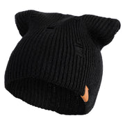 Vintage Long Slouchy Beanie - Black OSFM
