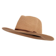 Women's Fedora Style Panama Hat - Bronce-Black OSFM