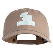Maine State Moose Patched Unstructured Cotton Twill Washed Cap - Khaki OSFM