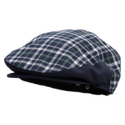 Men's Plaid Adjustable Ivy Cap - Navy OSFM