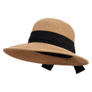 Women's Asymmetrical Brim Hat - Black OSFM