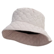Women's Quilted Bucket Hat - Beige OSFM