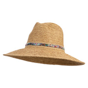 UPF 50+ 4'' Brim Jewel Band Fedora Hat - Natural OSFM