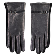Women's Metallic Touchscreen Texting Gloves - Dark Silver OSFM