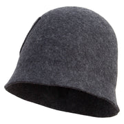 Women's Cloche With Swen Feather Hat - Black-Mix OSFM