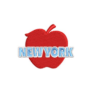 Big Apple New York digitized embroidery design