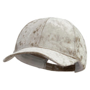 Women's Baseball Crushed Velvet Cap - Beige OSFM