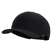 Retro Cotton Blend Snapback Cap - Black OSFM