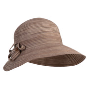 UPF 40 Women's 3.5" Brimmed Cap Blend Color Cloche Hat - Brown OSFM