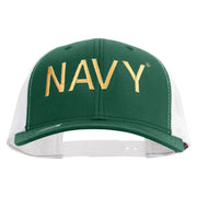 US Navy Embroidered Contrast Trucker Cap